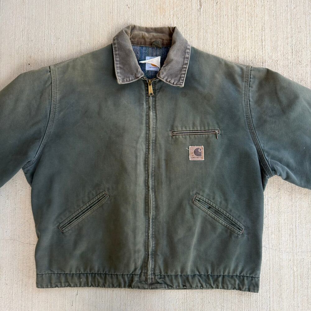 Carhartt faded green detroit work wear jacket - Picture 2 of 8